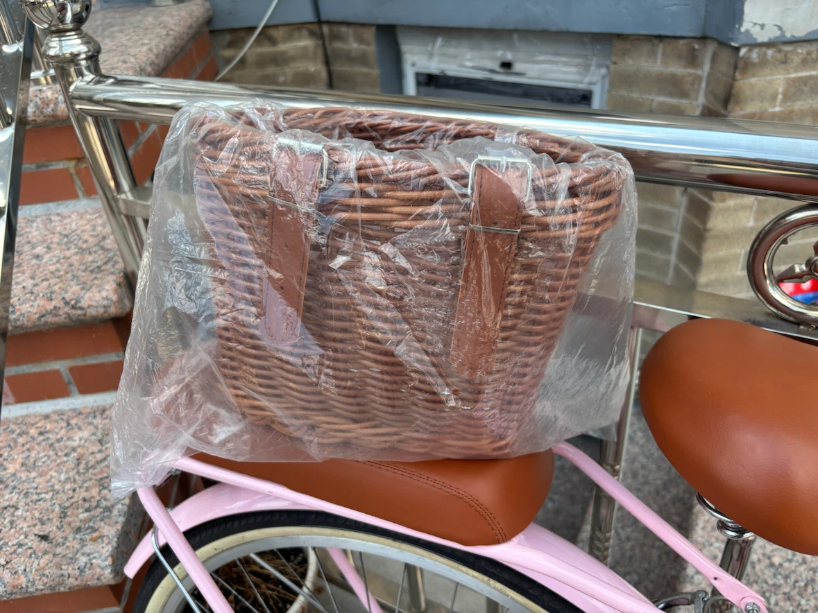 Pink Easyroad 7-Speed Folding Bike (Good Condition + New Basket) - photo 2