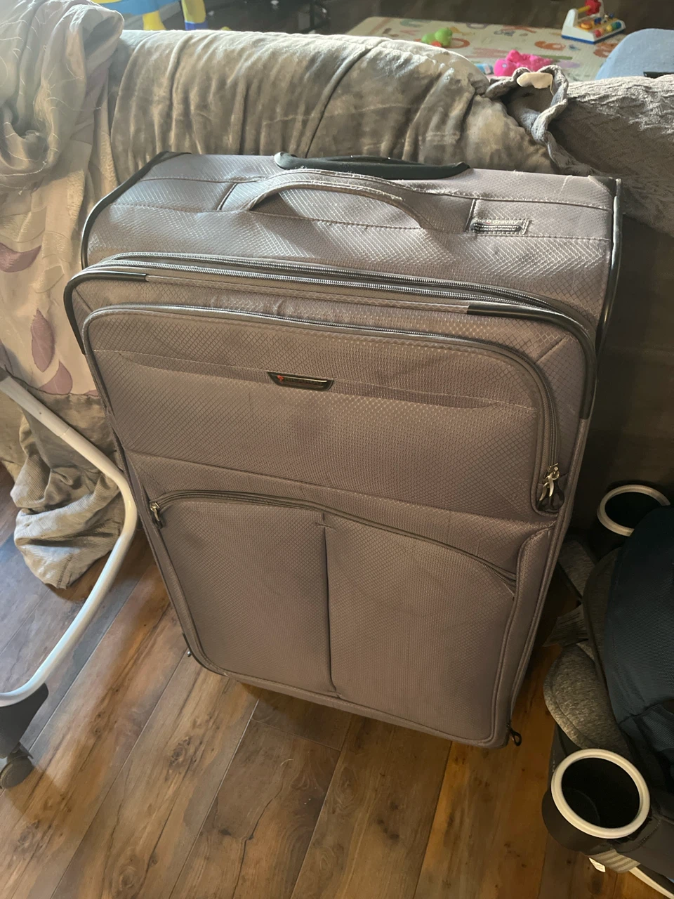 Grey Travel Suitcase Luggage