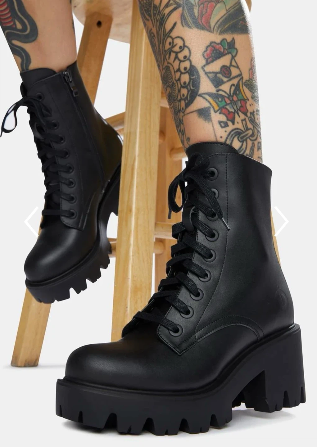 Dollskill Platform Lace-Up Combat Boots - photo 4