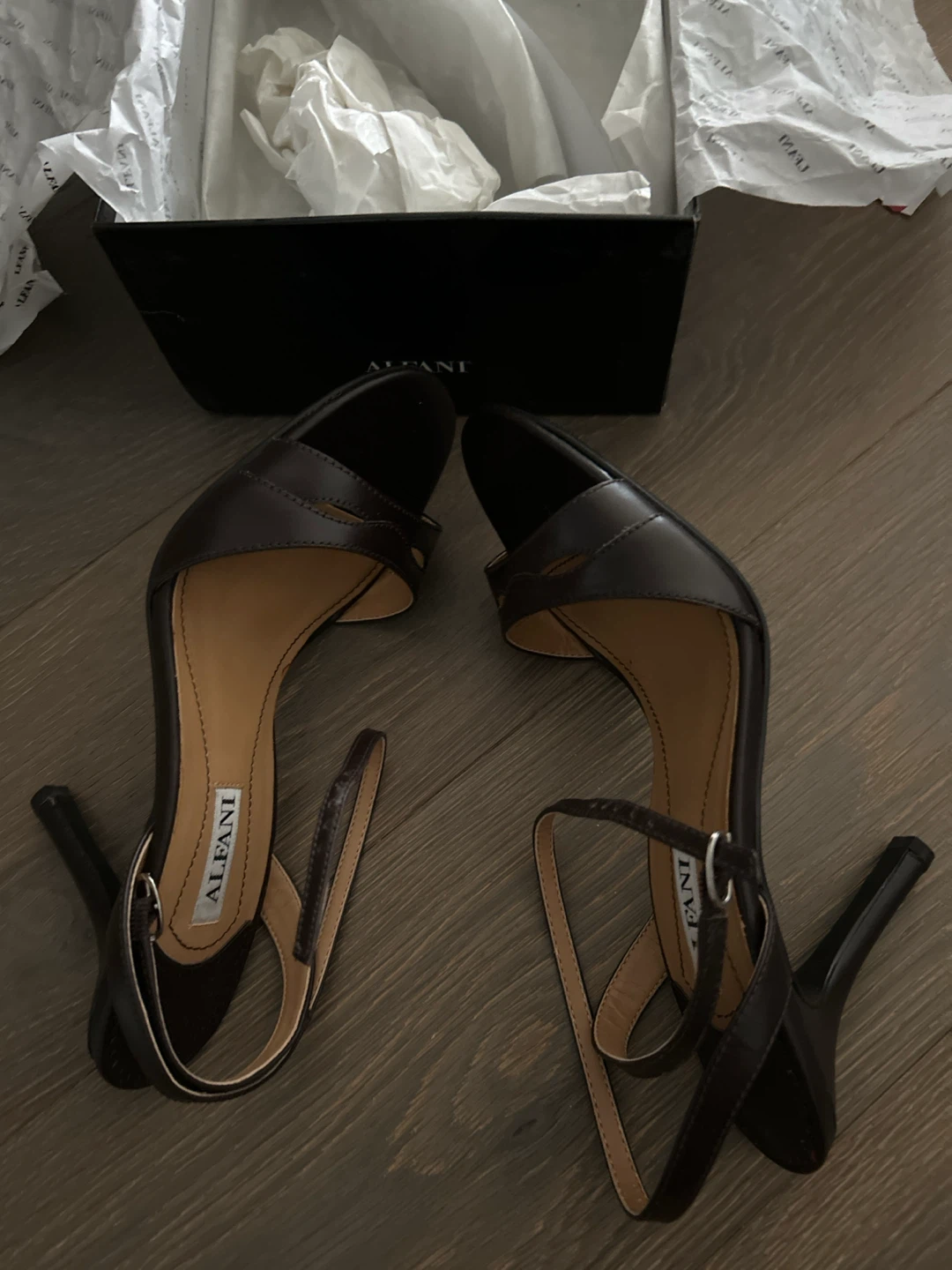 Alfani Women's Dark Brown Heeled Sandals