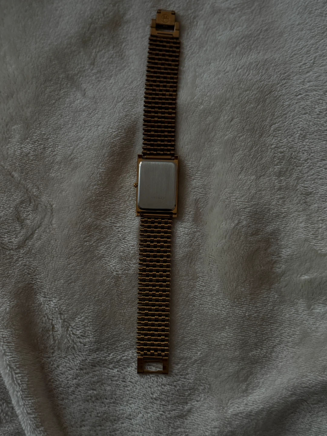 Seiko Quartz Gold Tone Watch with Green Dial - photo 5