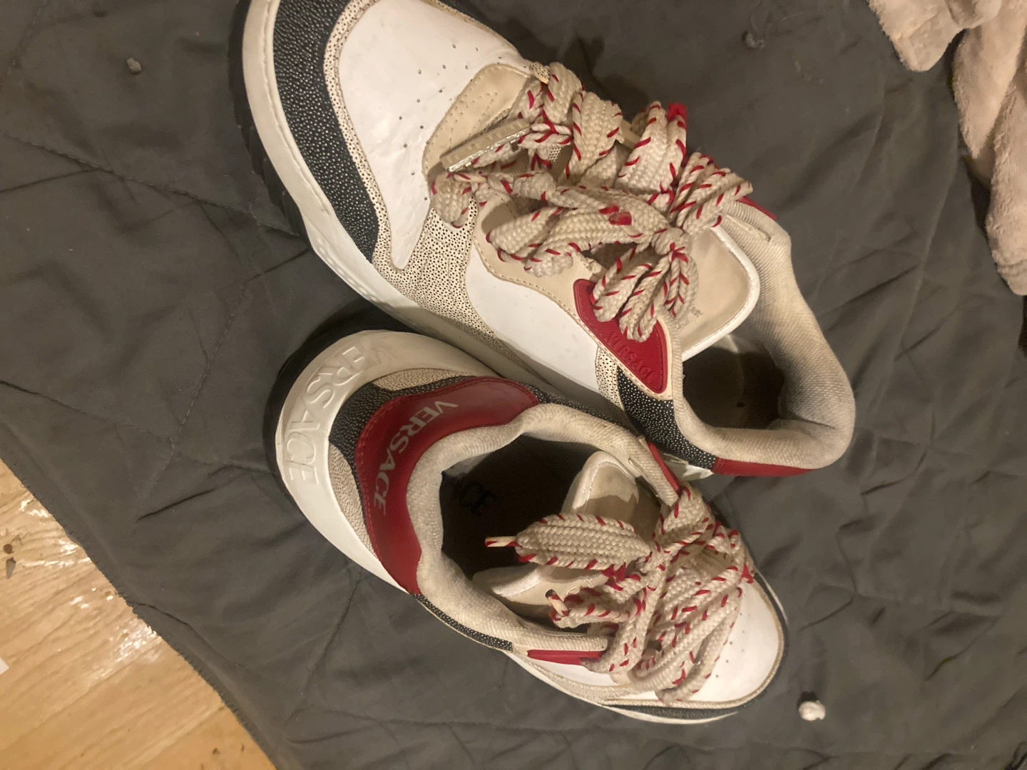 Versace Sneakers with Red and White Accents
