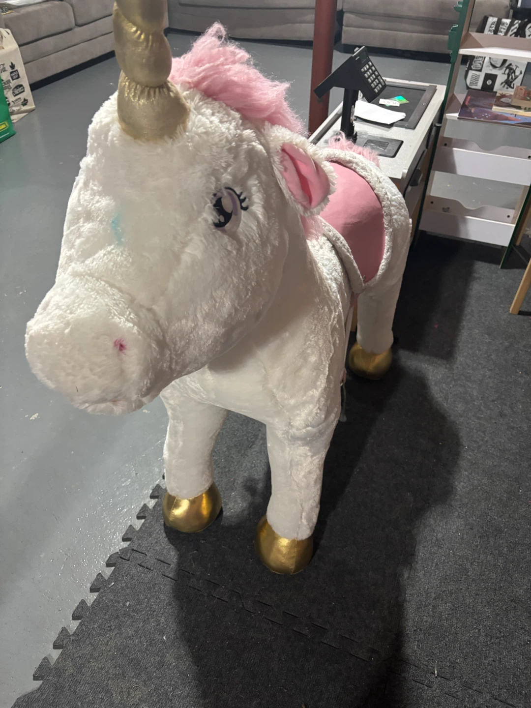 Plush Ride-On Unicorn Toy - photo 3