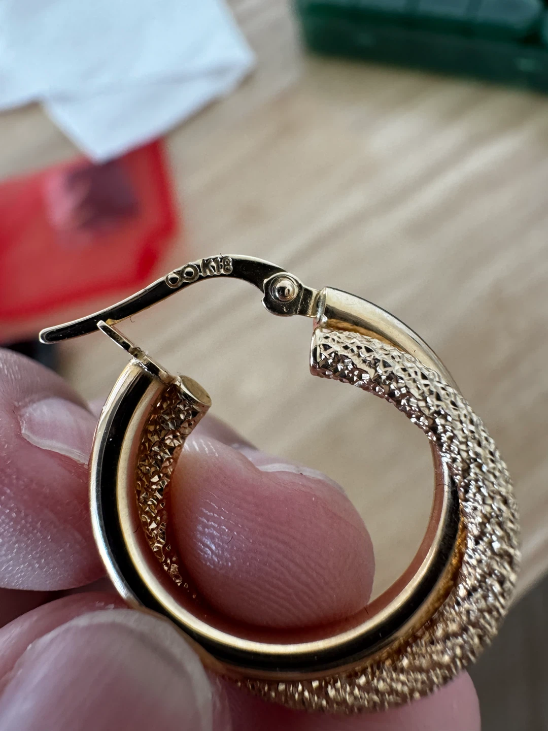 18K Double Hoop earrings - photo 2