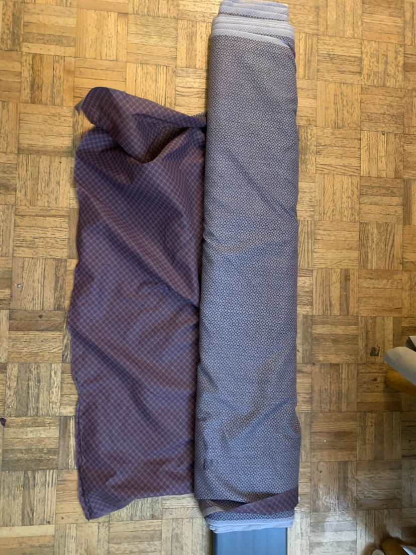 Patterned Fabric Roll about 14 yards, $9 per yard