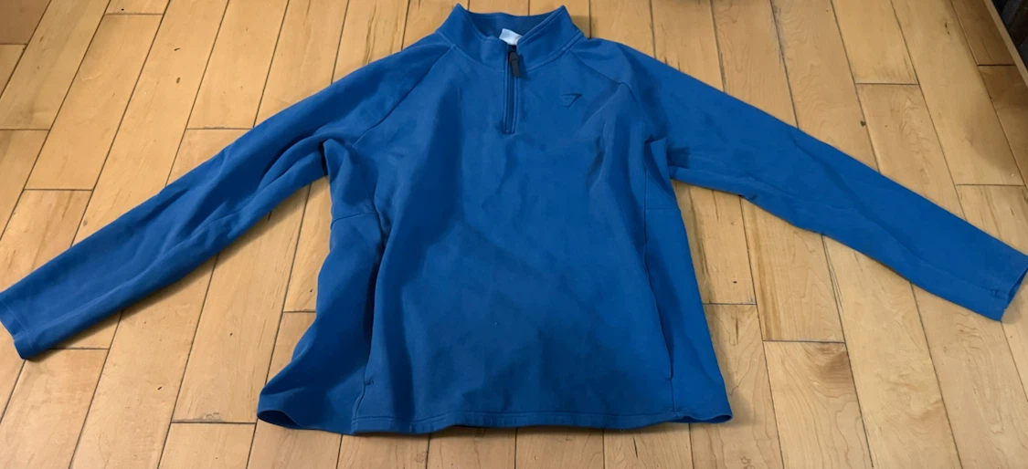Gymshark Blue 1/4 Zip Pullover - XL