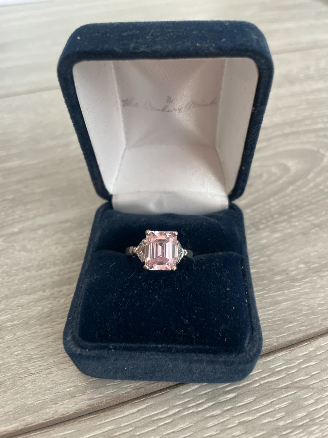 Danbury Mint Pink Diamonisse Ring Sz 5 - photo 2