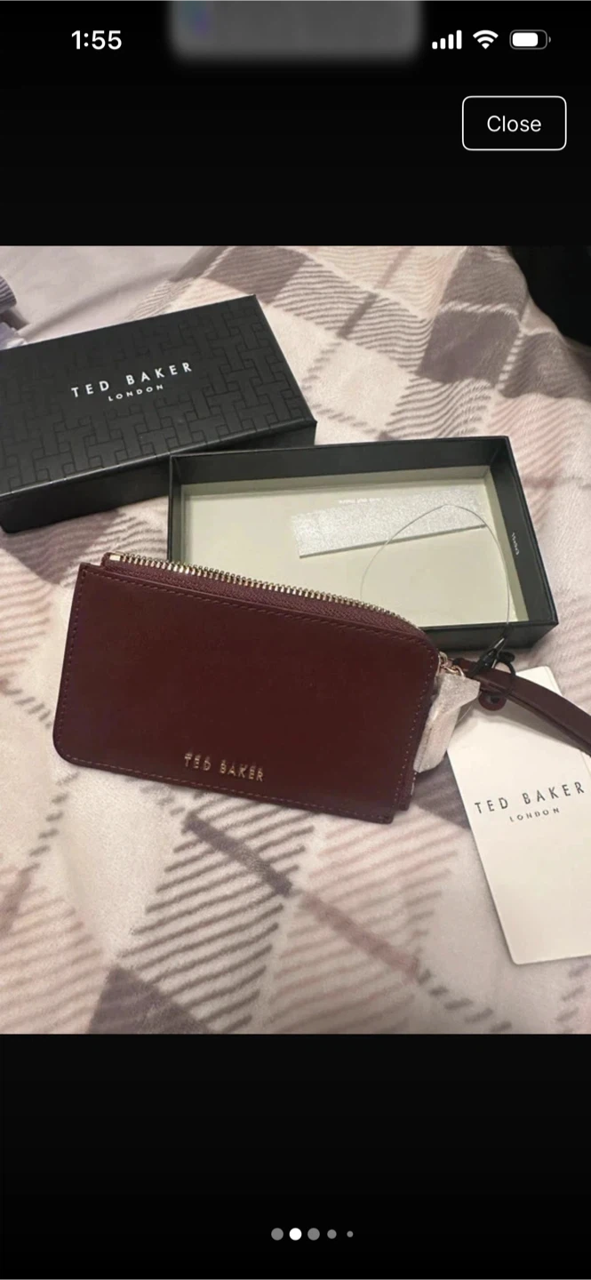 Ted Baker London Cardholder Pouch Burgundy