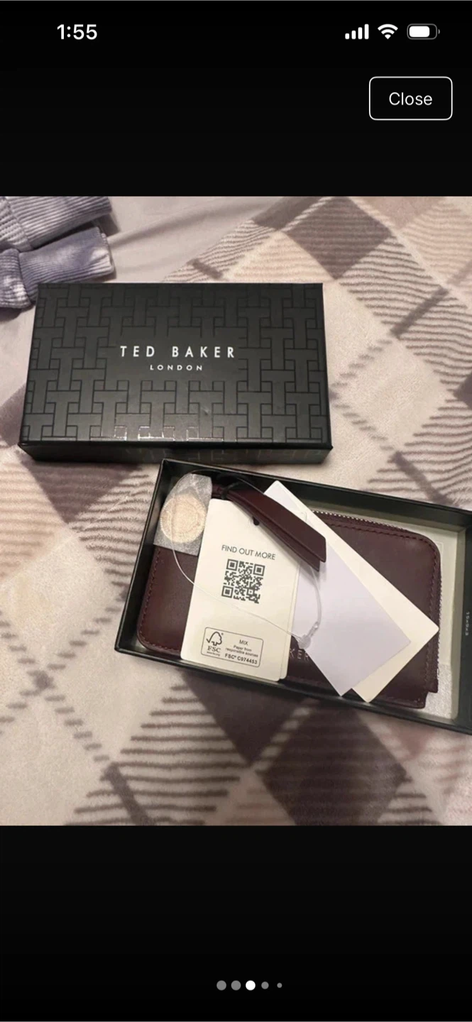 Ted Baker London Cardholder Pouch Burgundy - photo 2