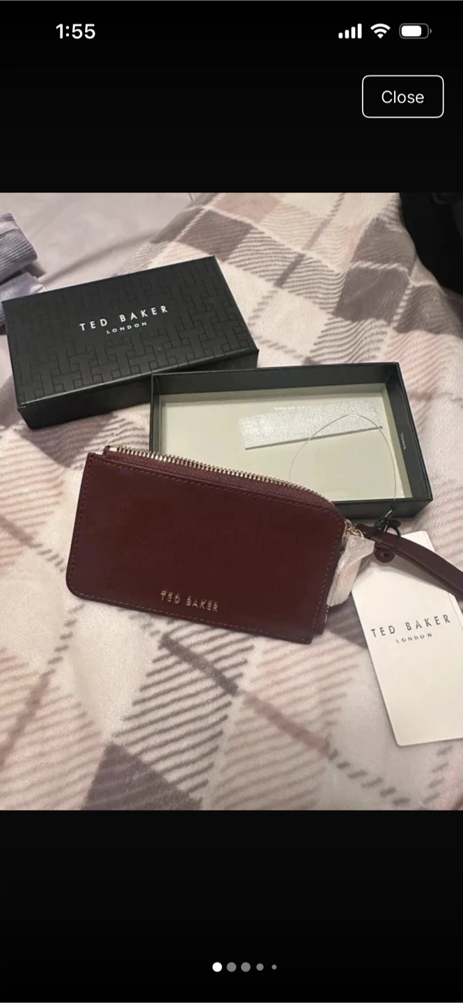 Ted Baker London Cardholder Pouch Burgundy - photo 3