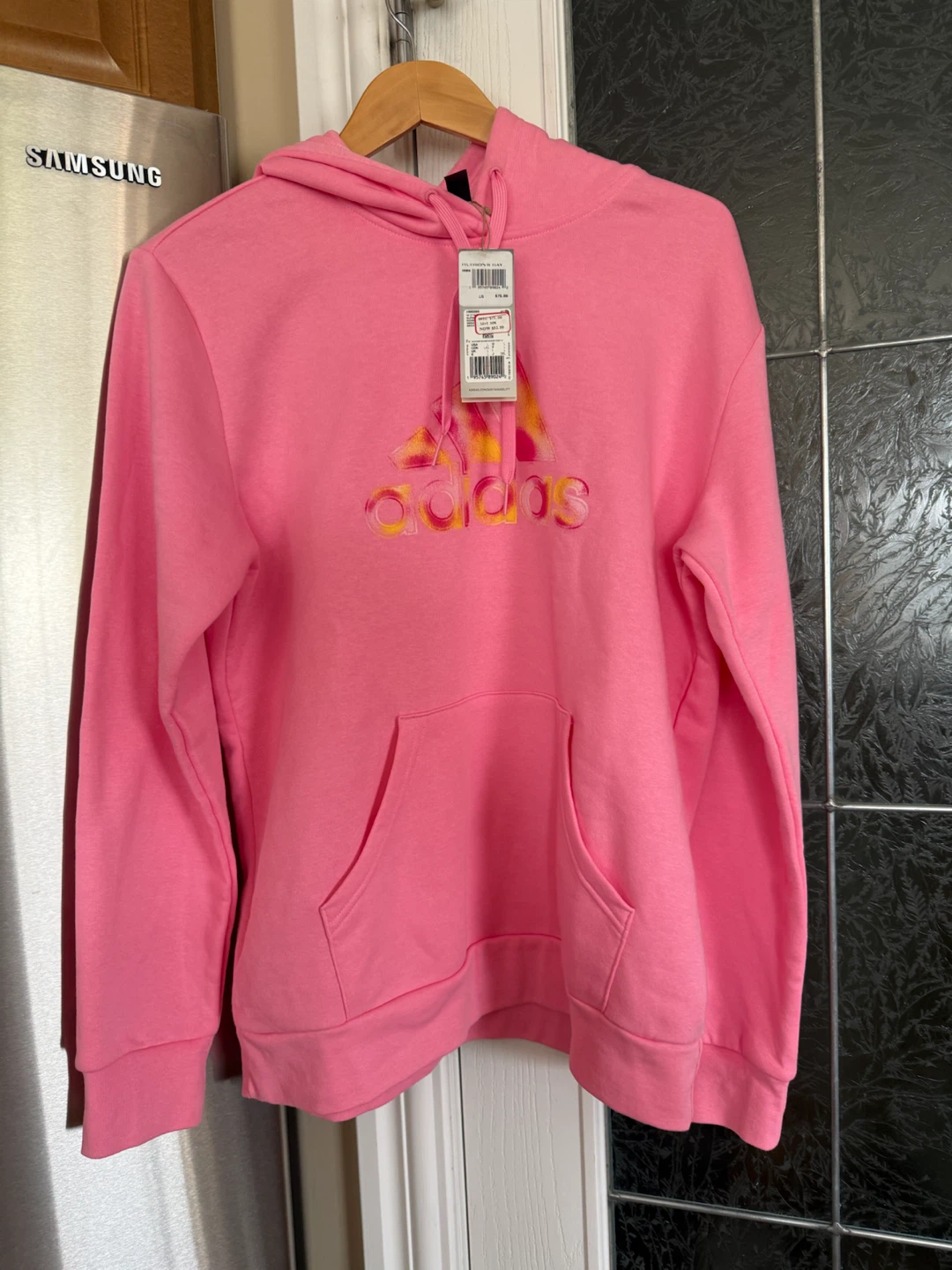 Adidas Pink Hoodie Sweatshirt L/G - photo 3
