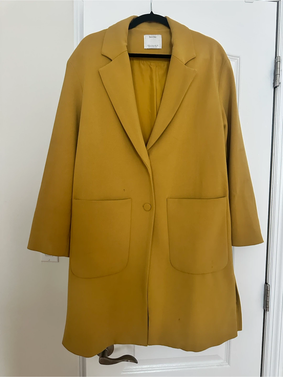 Bershka Mustard Yellow Blazer Coat