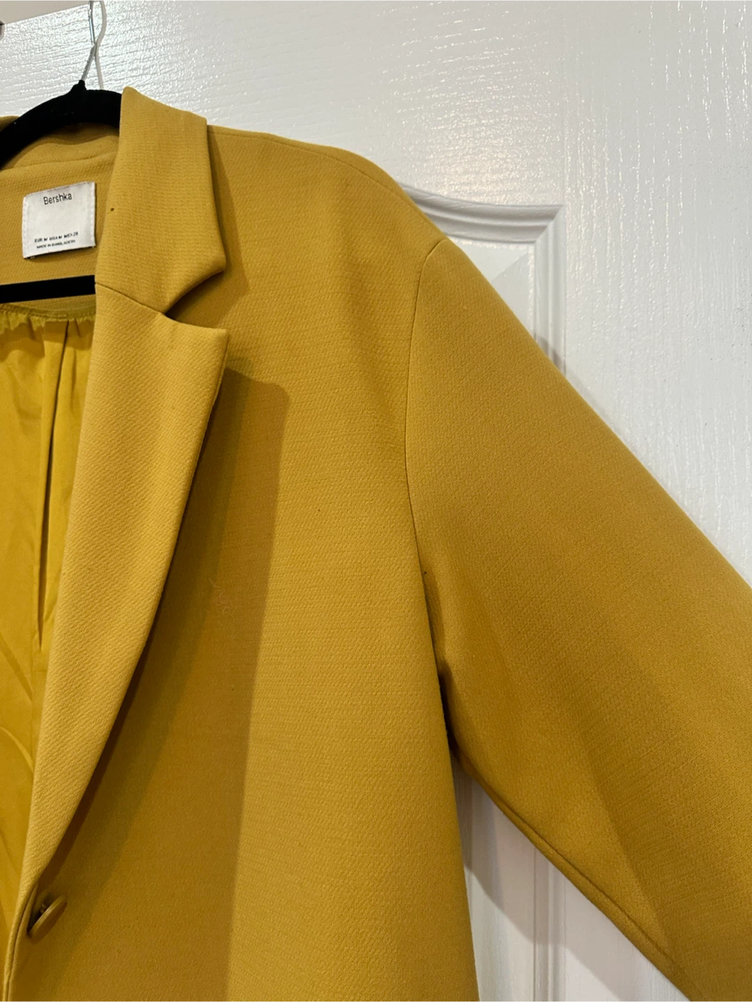 Bershka Mustard Yellow Blazer Coat - photo 4