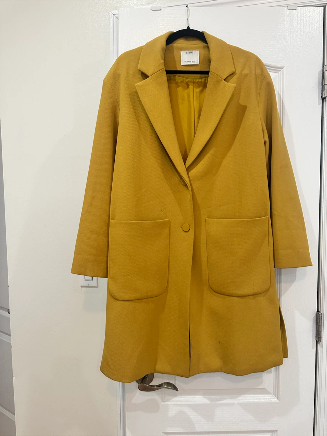 Bershka Mustard Yellow Blazer Coat - photo 5