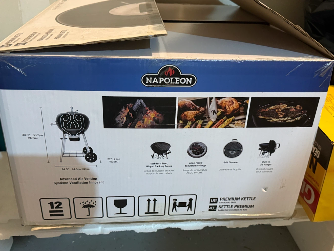 Napoleon Premium 18” Charcoal Kettle Grill + Cover - photo 5