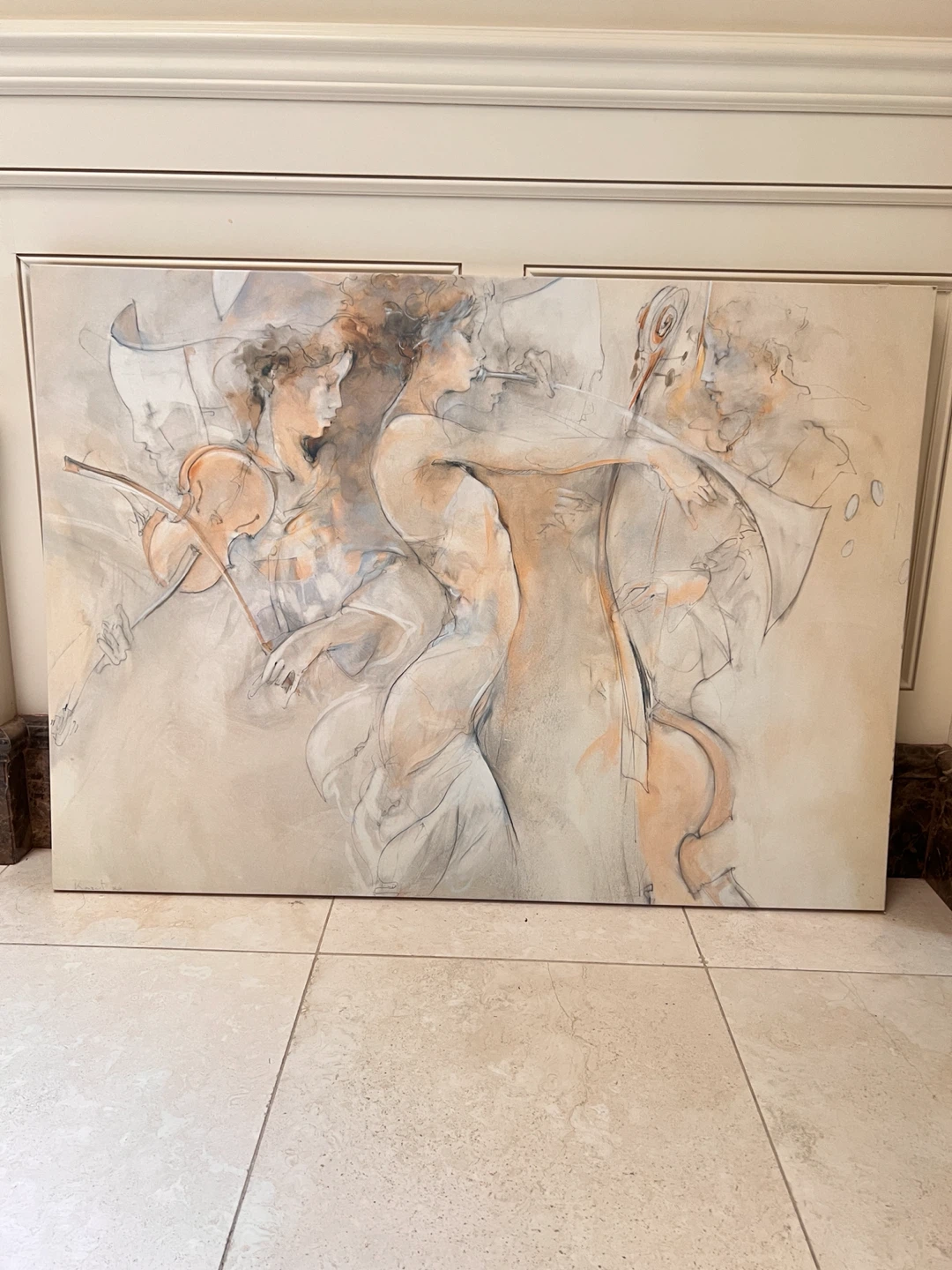 Painting of musicians