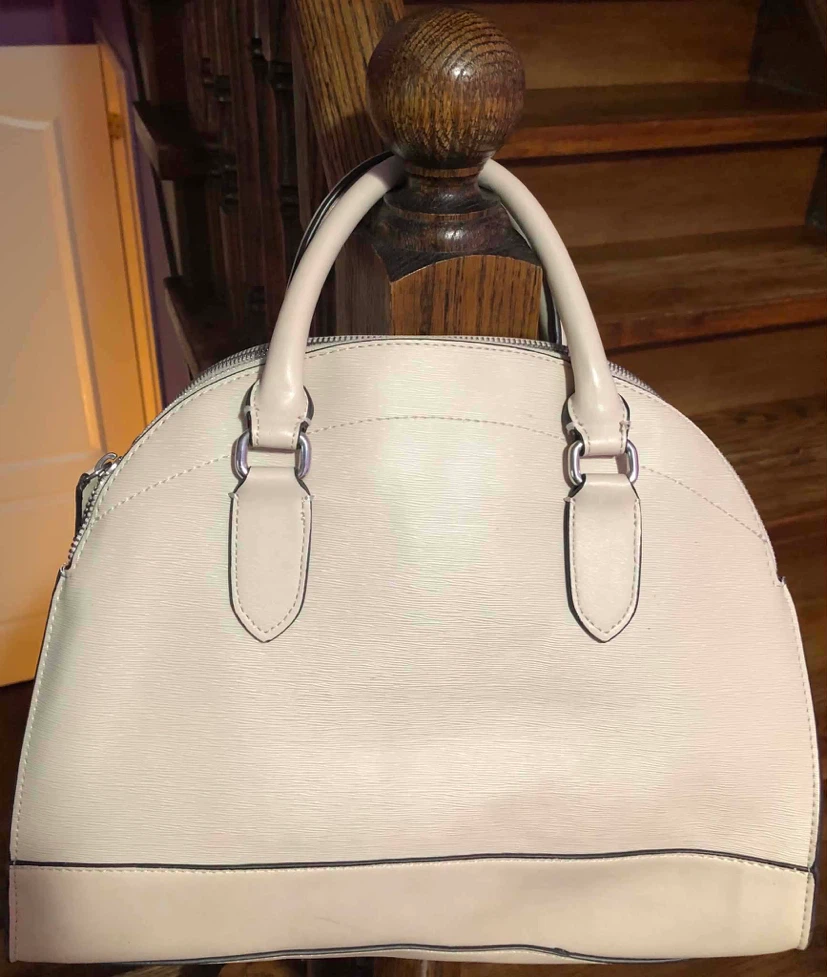 White Dome Satchel Handbag
