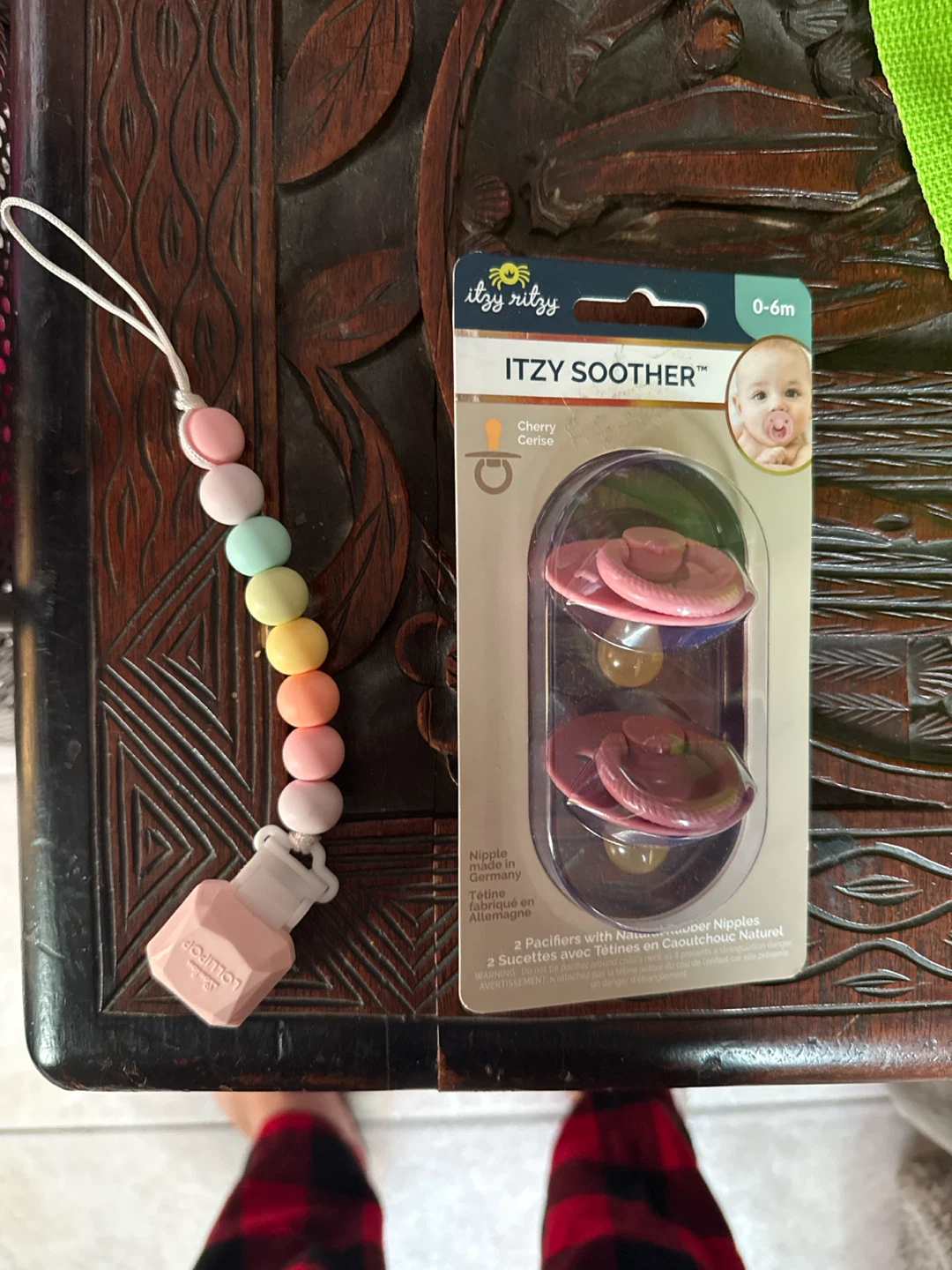 Itzy Ritzy Itzy Soother Pacifiers Cherry Cerise 0-6m