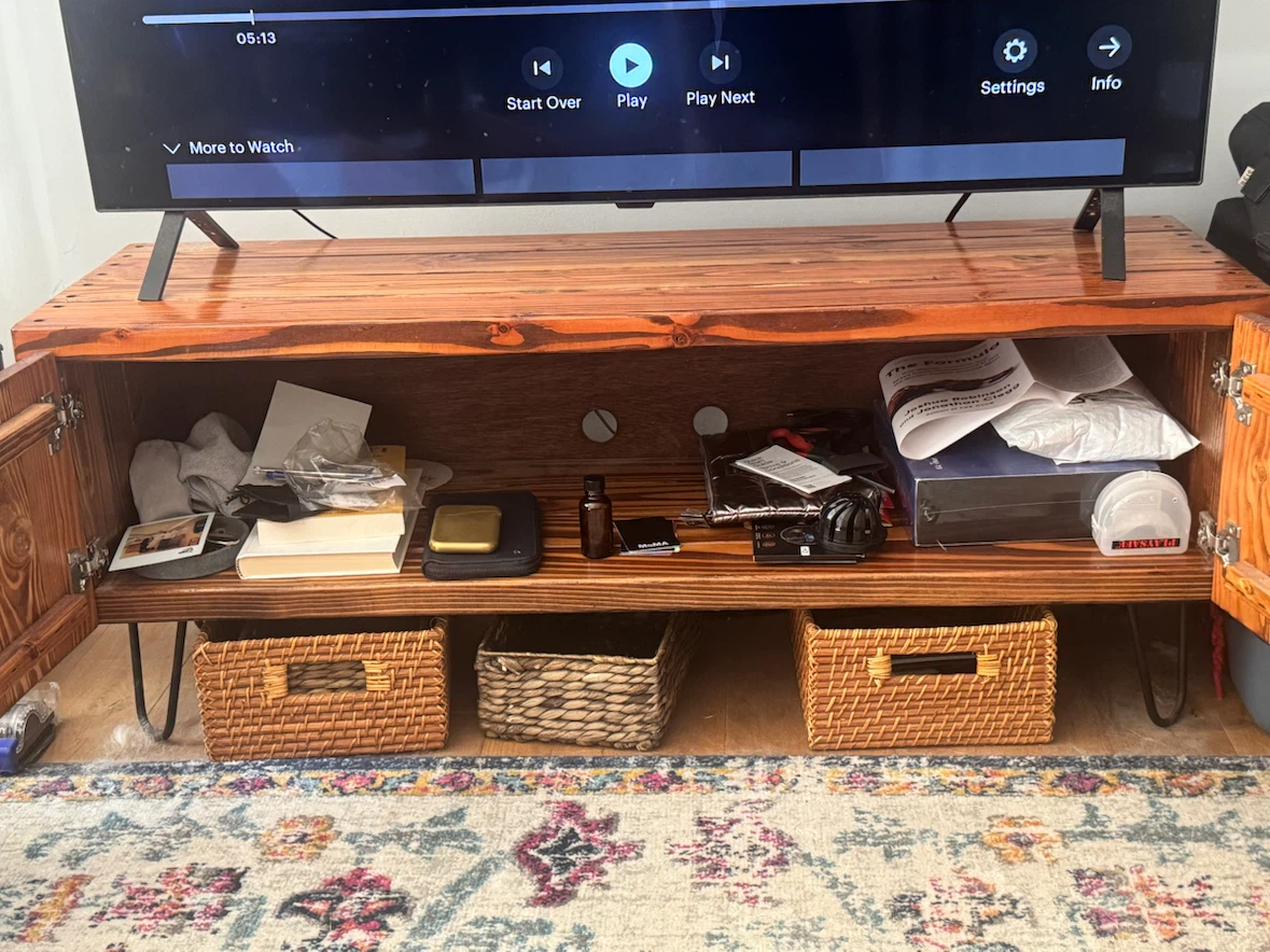 Solid Wood TV Stand - photo 4