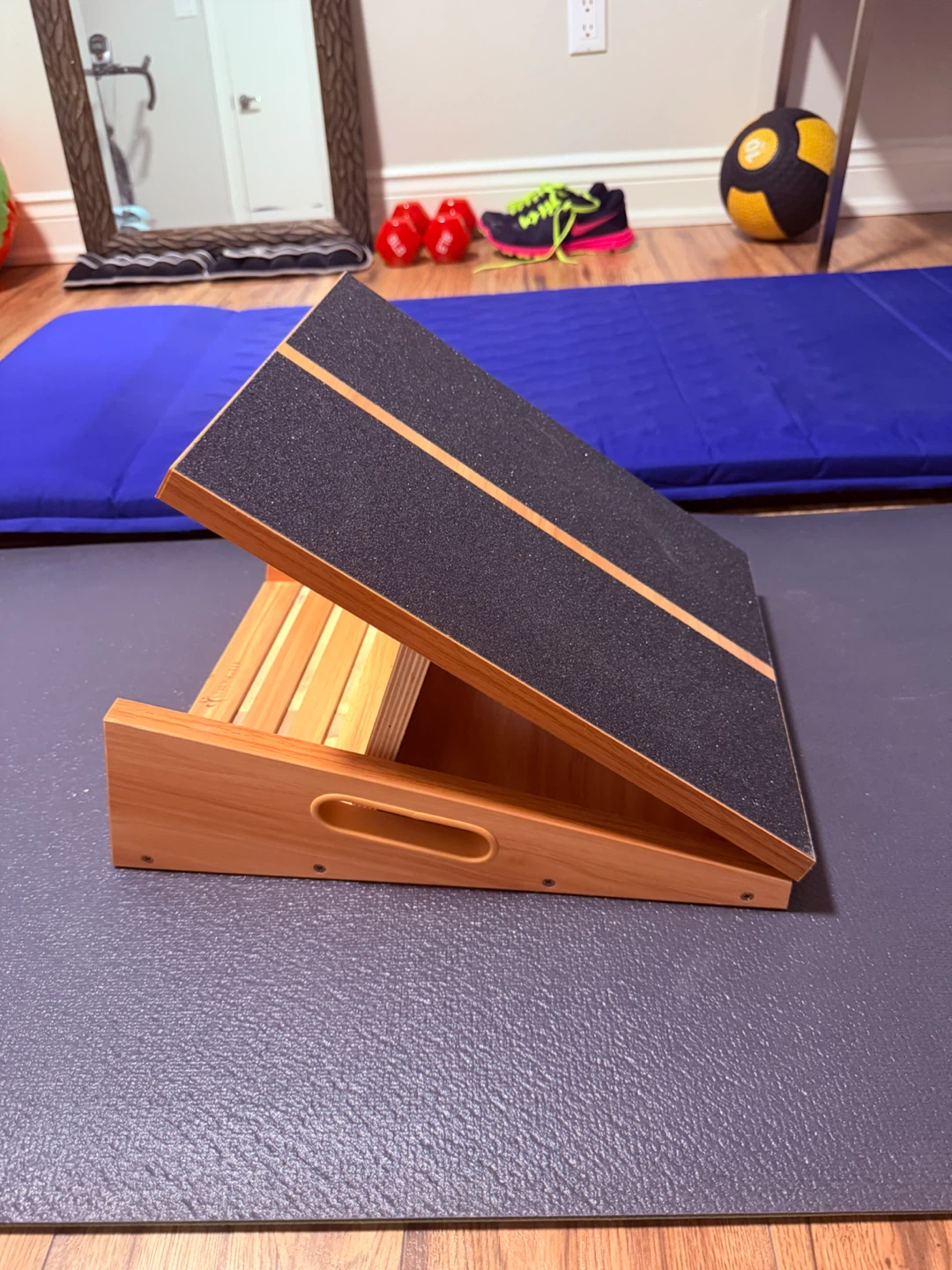 Adjustable Wooden Calf Stretch / Slant Board – Like New