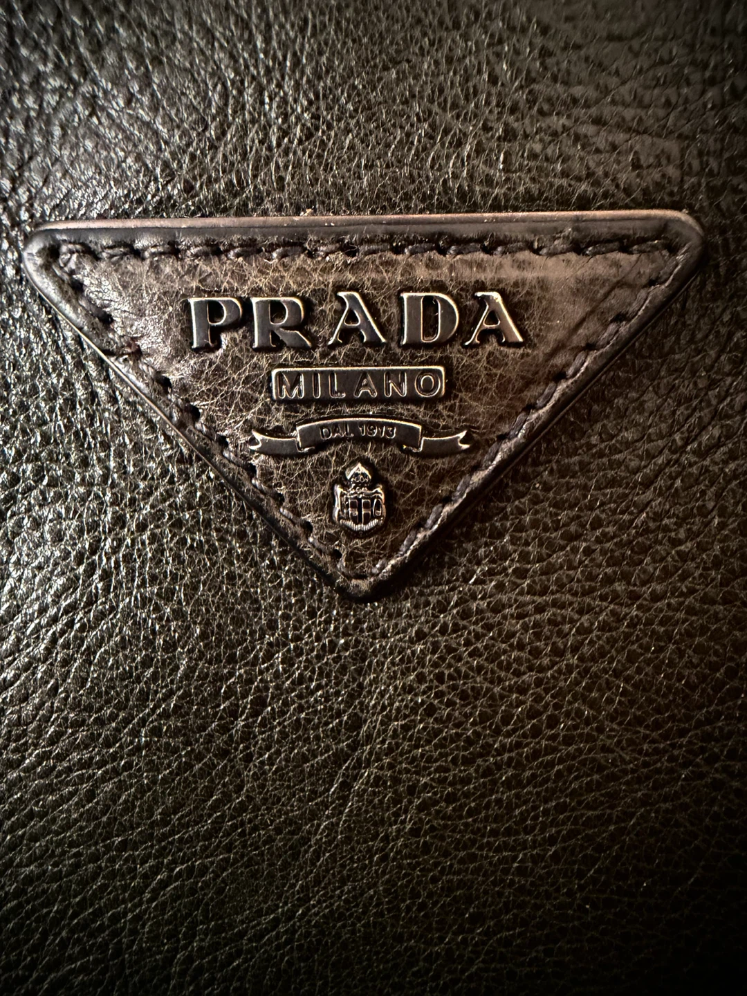 Prada Green Leather Glace Calf Twin Pocket Tote Bag - photo 2