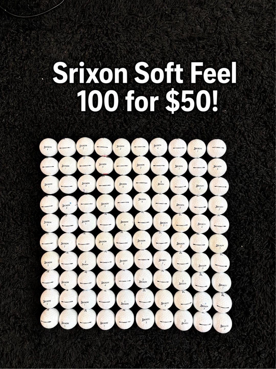 100 Srixon Soft Feel Golf Balls