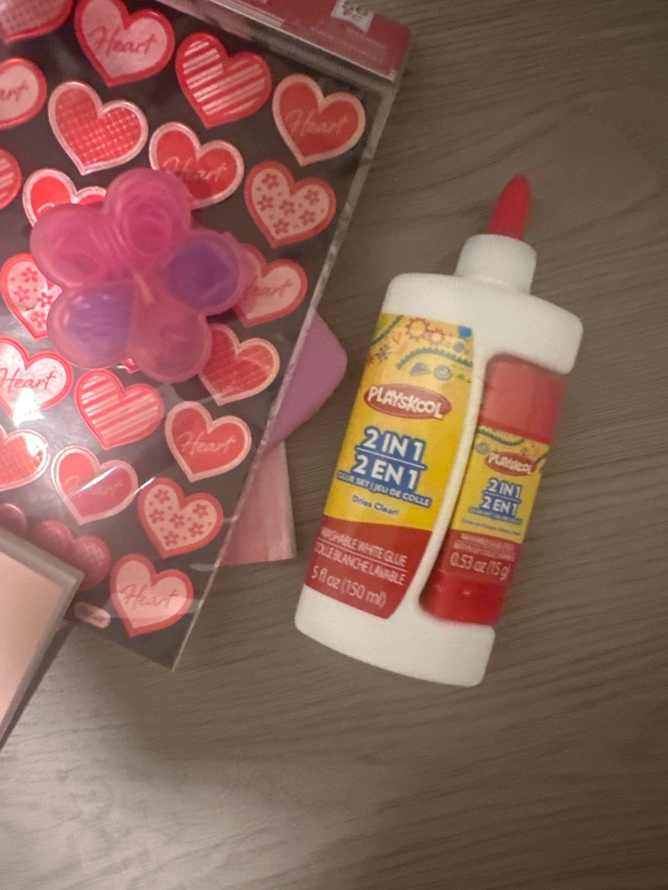 Assorted Pink & Heart Themed Stationery & Craft Items - photo 2
