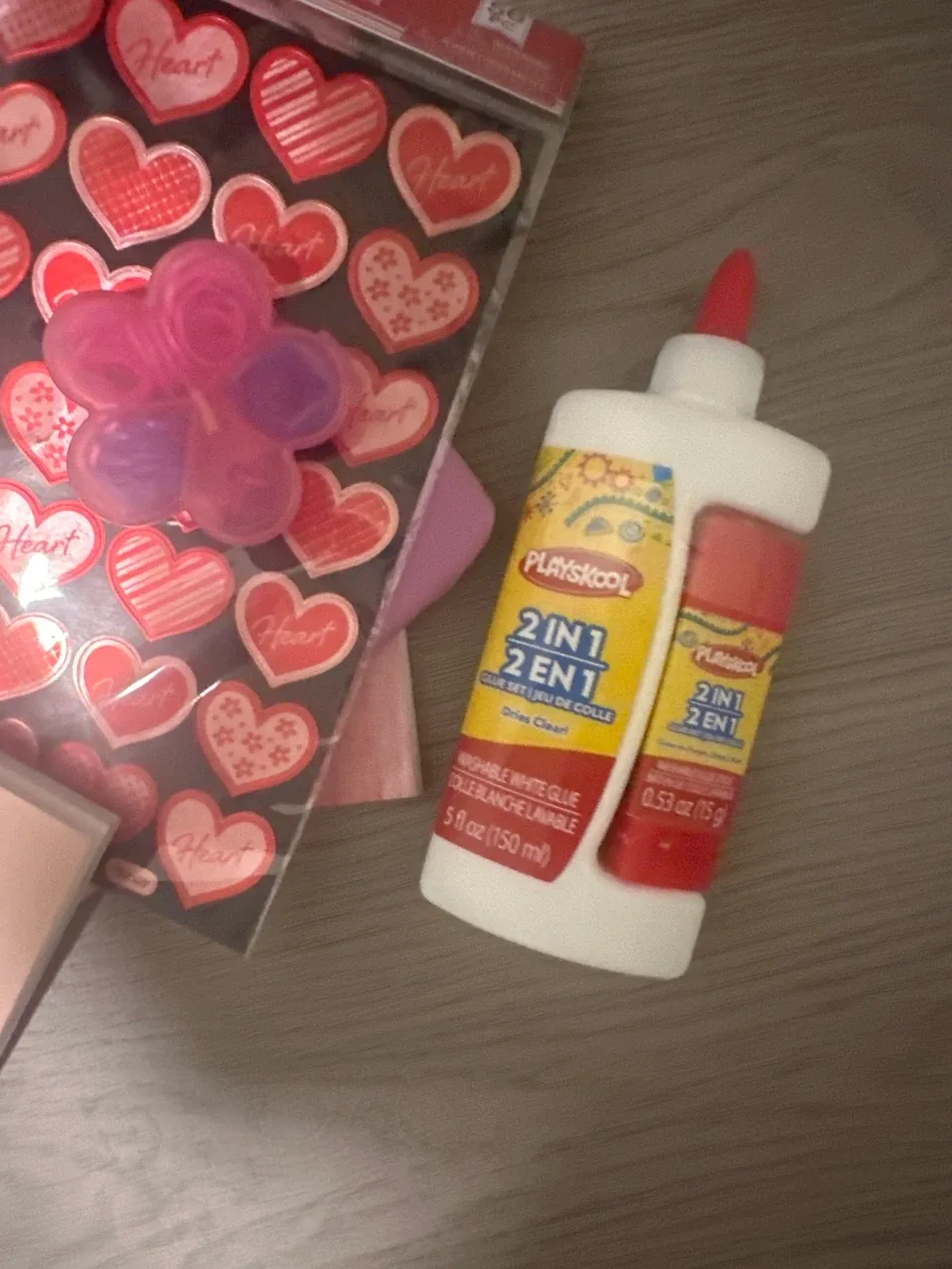 Assorted Pink & Heart Themed Stationery & Craft Items - photo 2