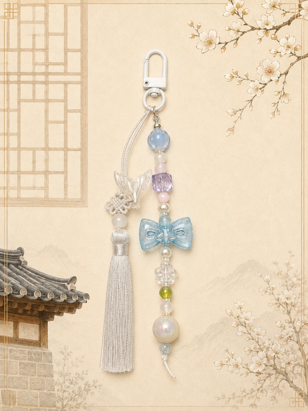 Beaded Tassel Keychain Charm