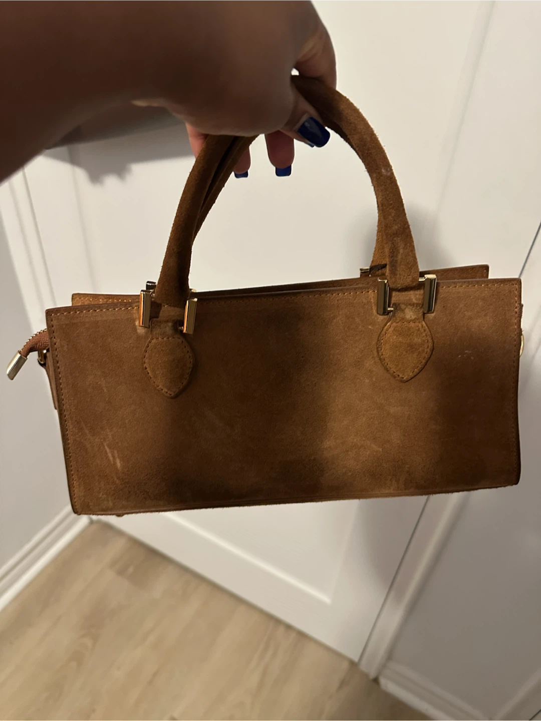 Marlon Brown Suede Handbag