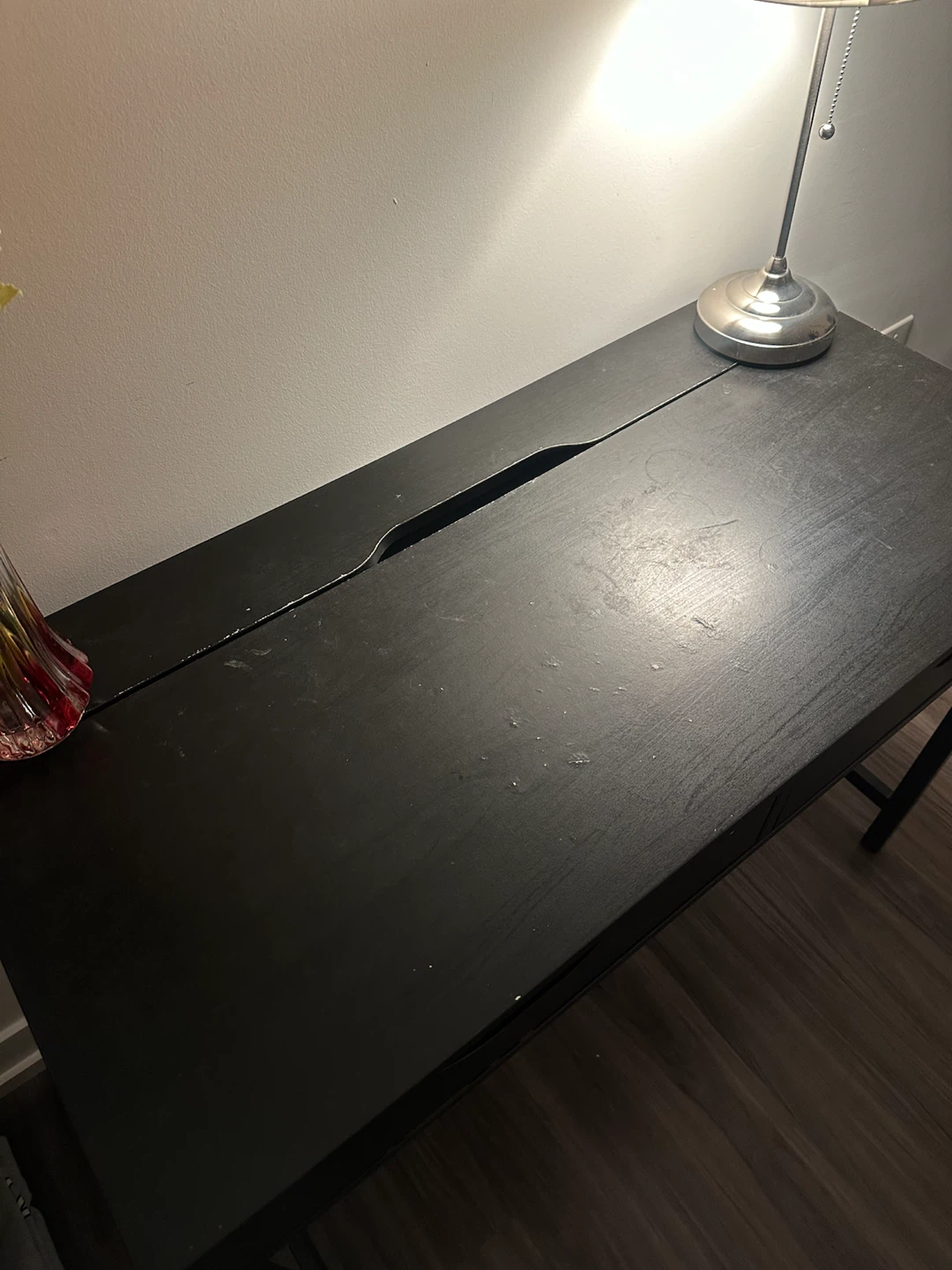 Black Two-Drawer Desk