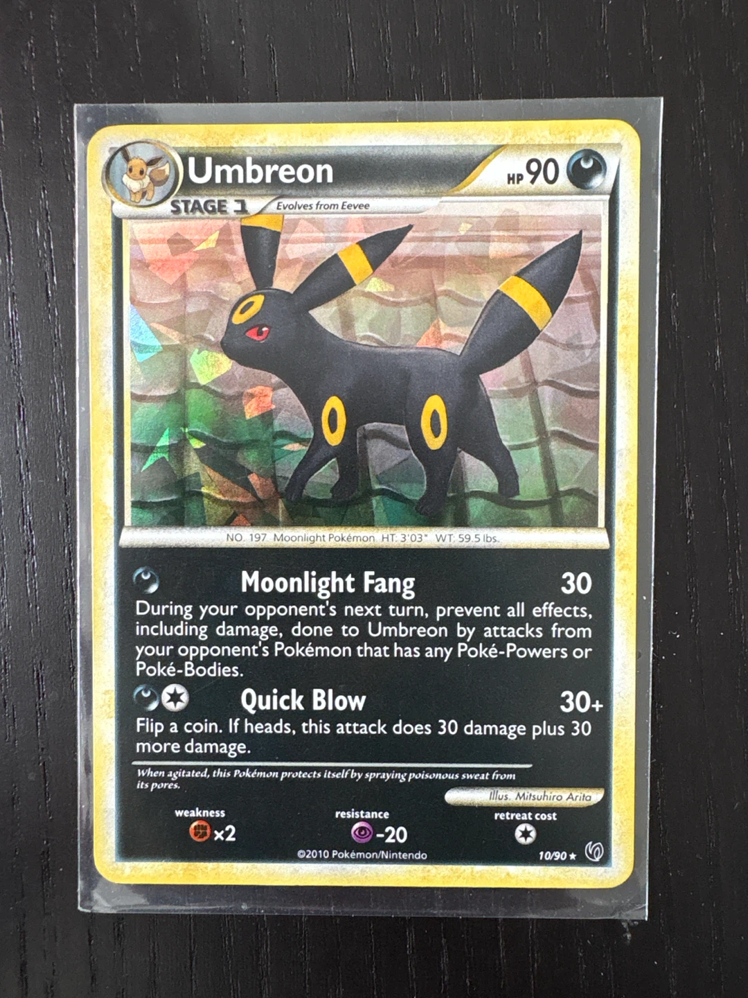 Umbreon Undaunted Holographic Cracked Ice 10/90