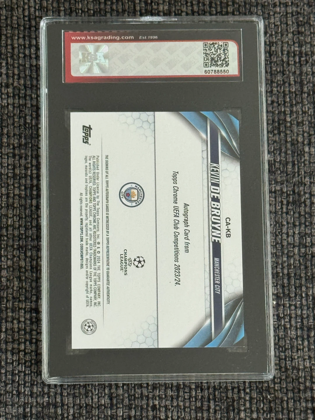 2023-24 Topps Chrome Kevin De Bruyne Auto Black Lava Refractor - photo 2