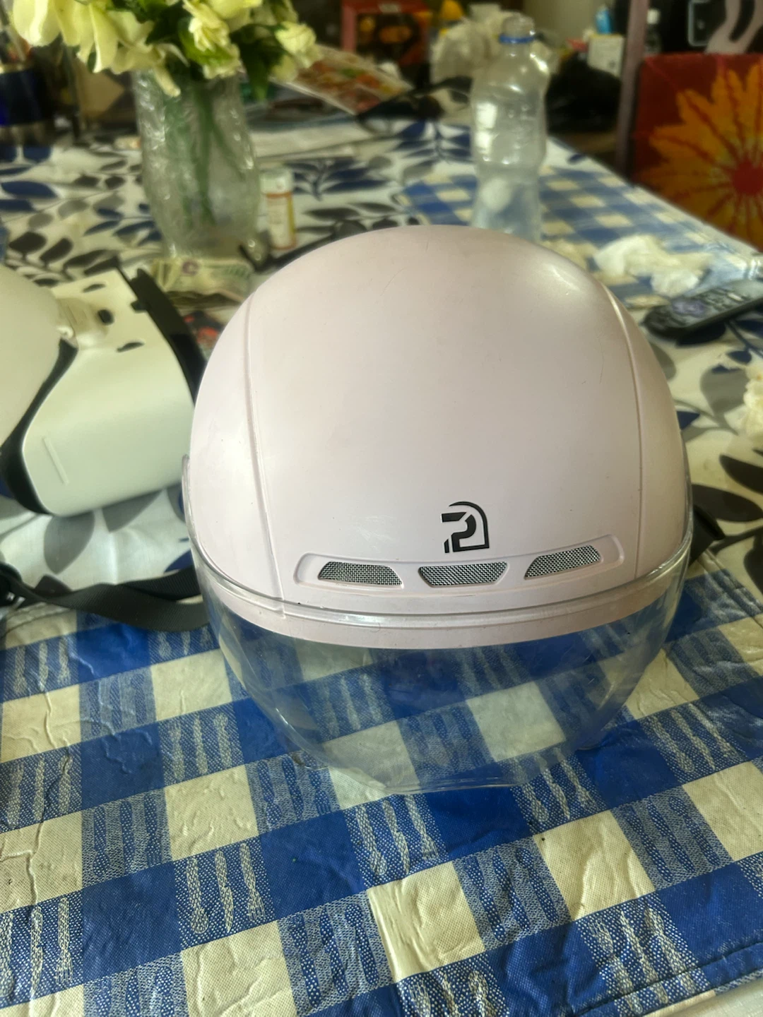Pink Gemini Helmet with Visor