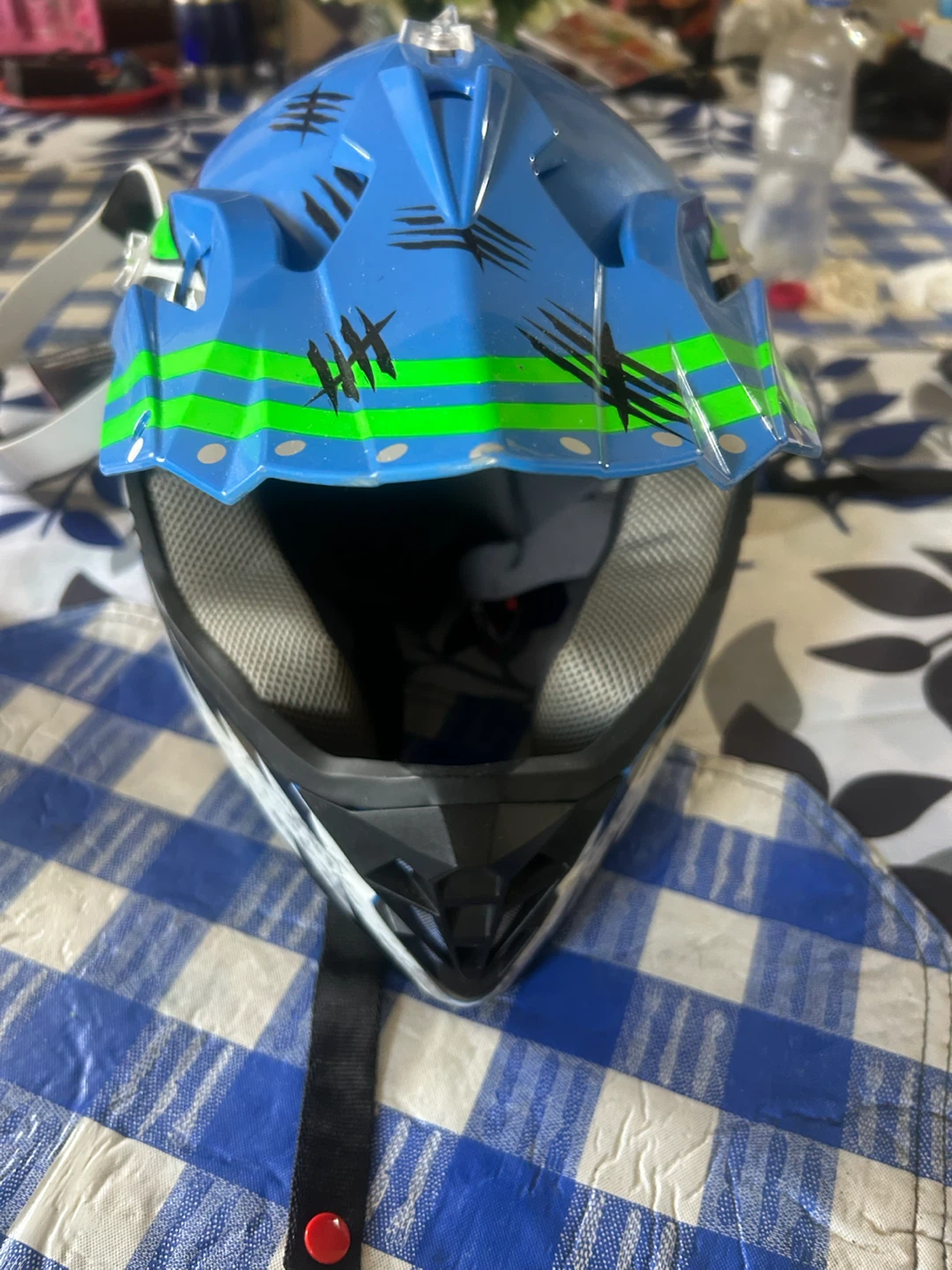 Blue Dirt Bike Helmet
