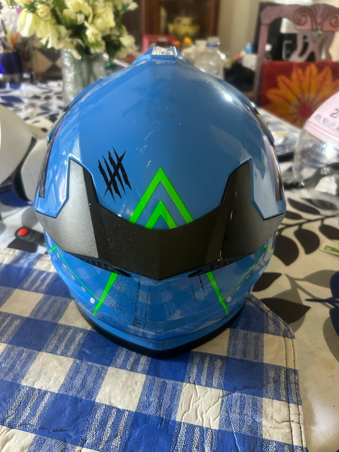 Blue Dirt Bike Helmet - photo 3