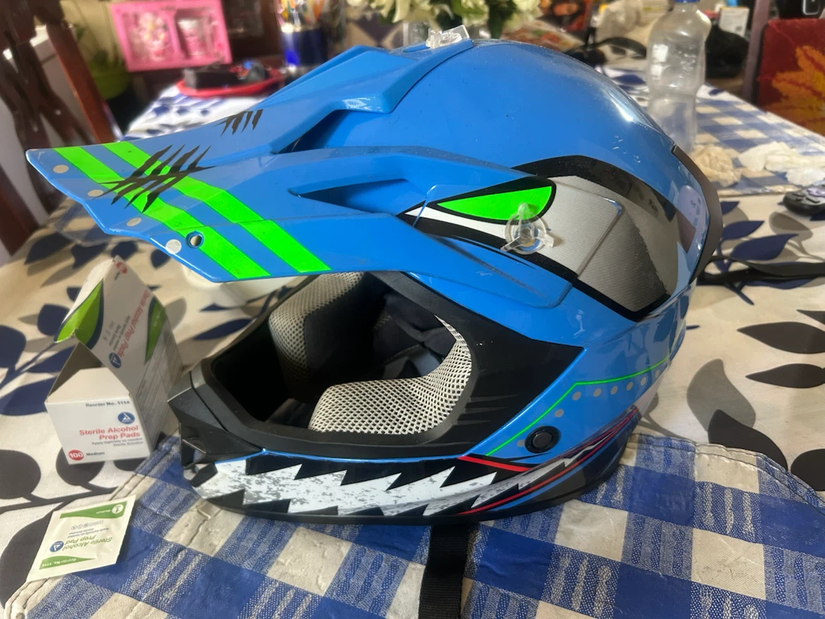 Blue Dirt Bike Helmet - photo 4