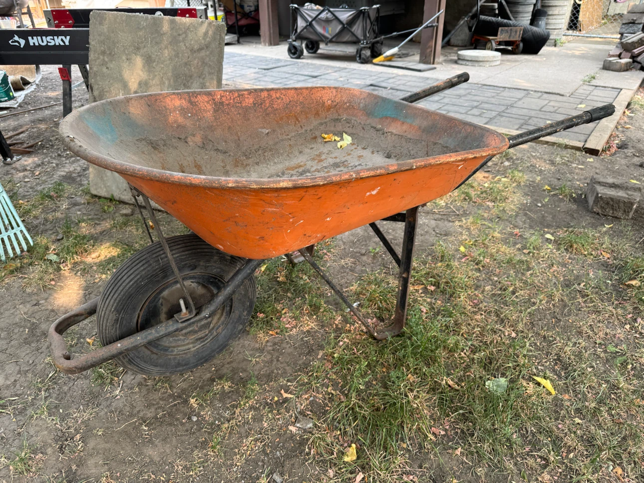 Orange Wheelbarrow