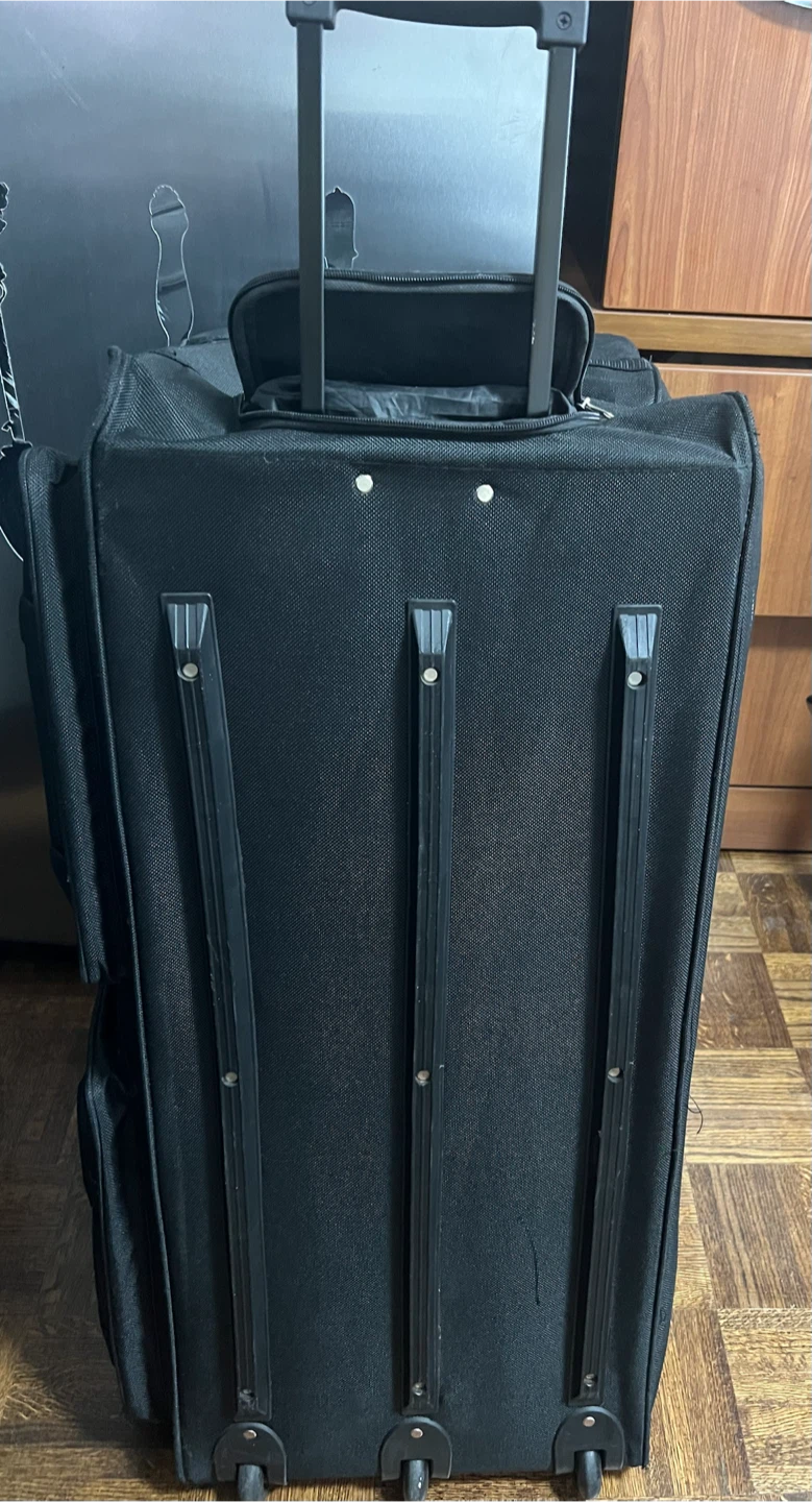 Euro-Pack Black Rolling Duffel Bag