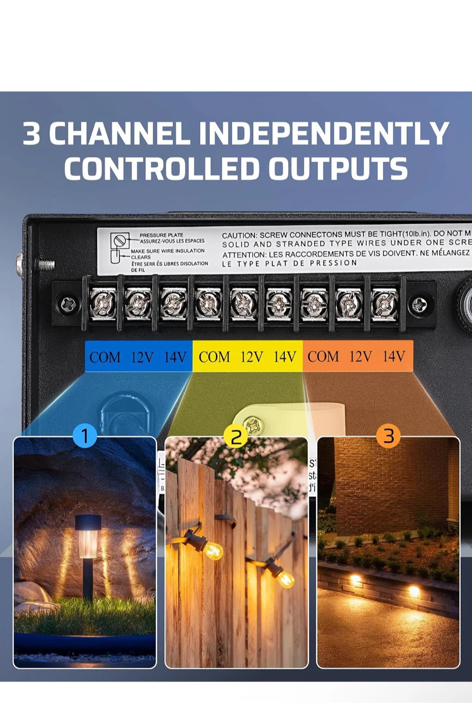 Jewenwils 3 Channel Smart Outdoor Landscape Light Timer - photo 2