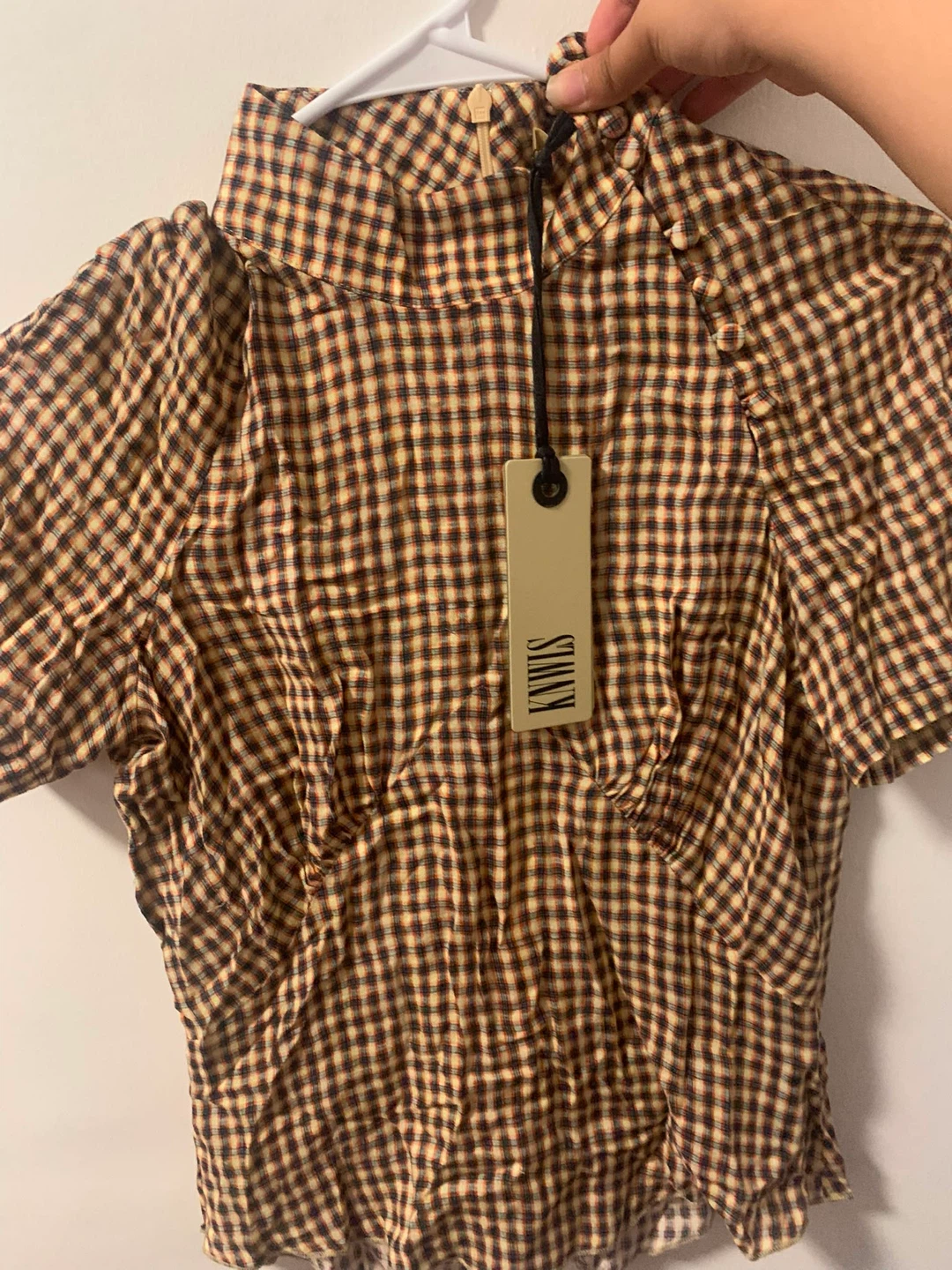 KNWLS Gingham Short Sleeve Top - photo 3