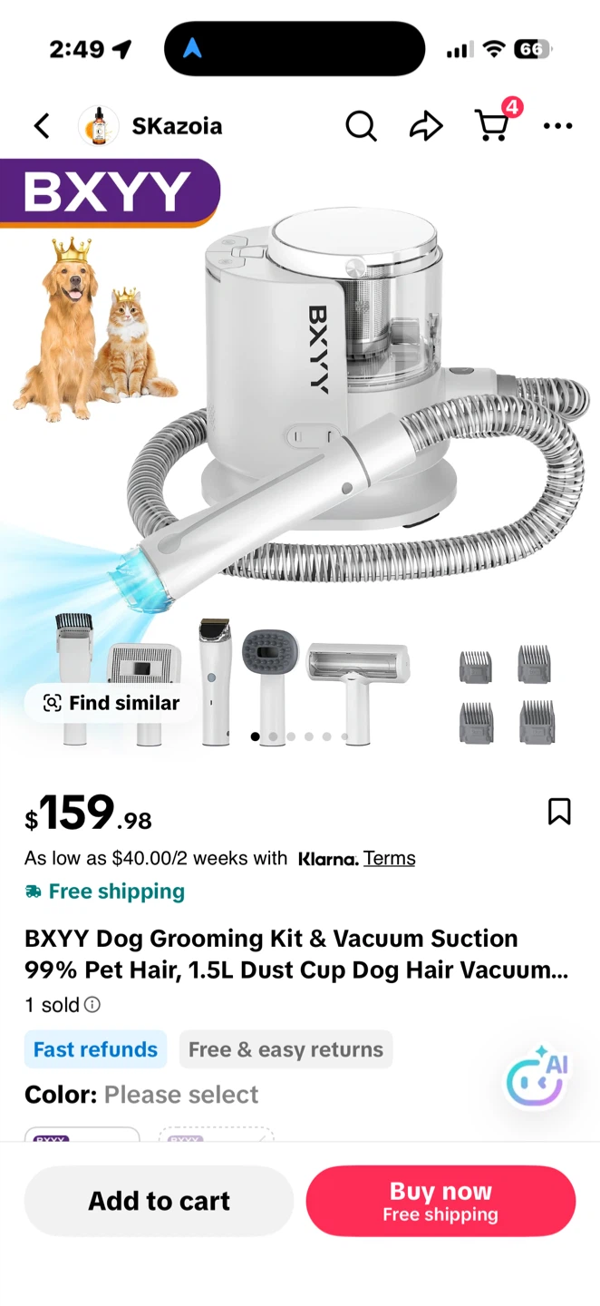 BXYY Pet Grooming Kit & Vacuum Suction - photo 2