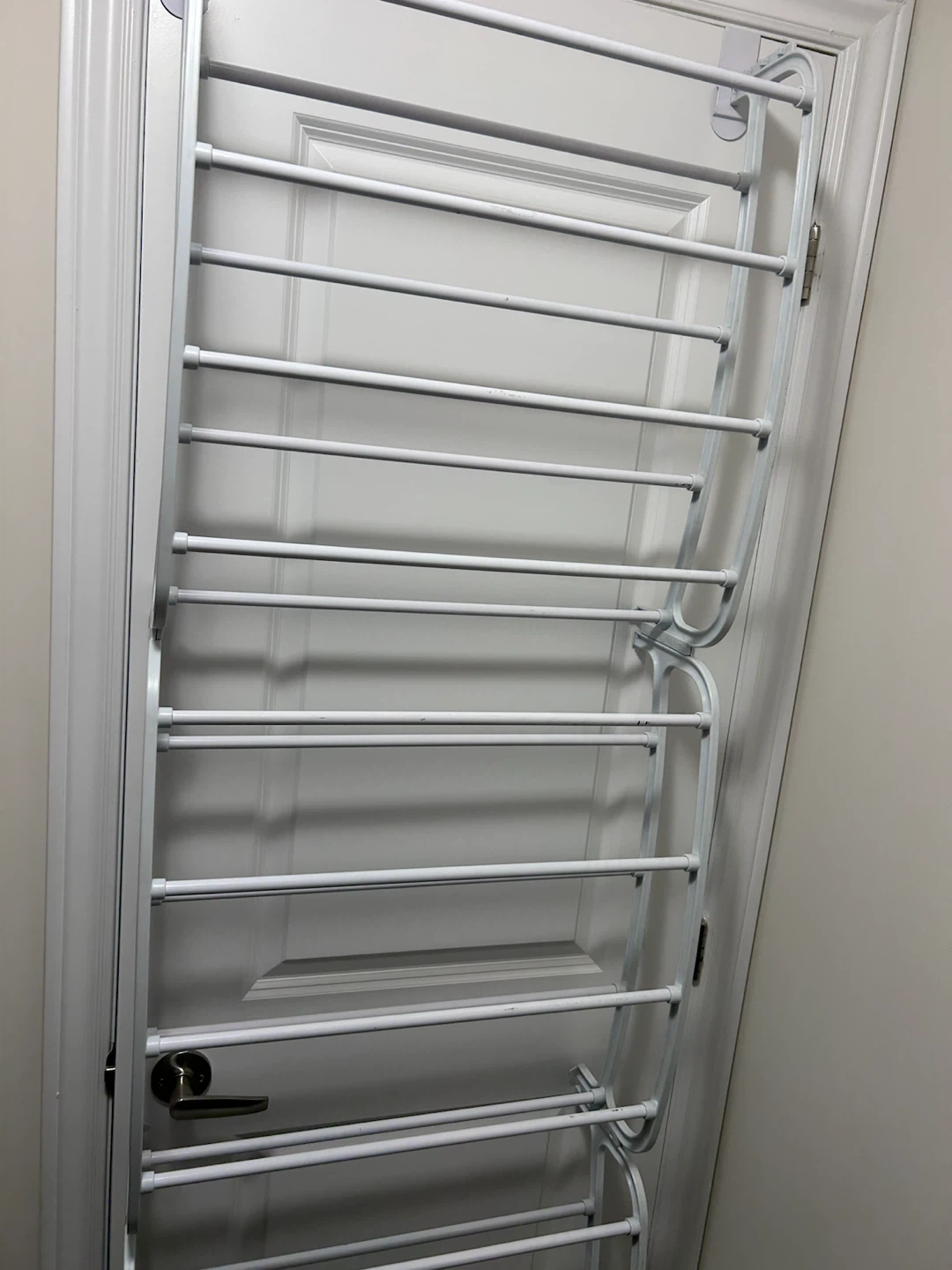 White Over-the-Door Shoe Rack