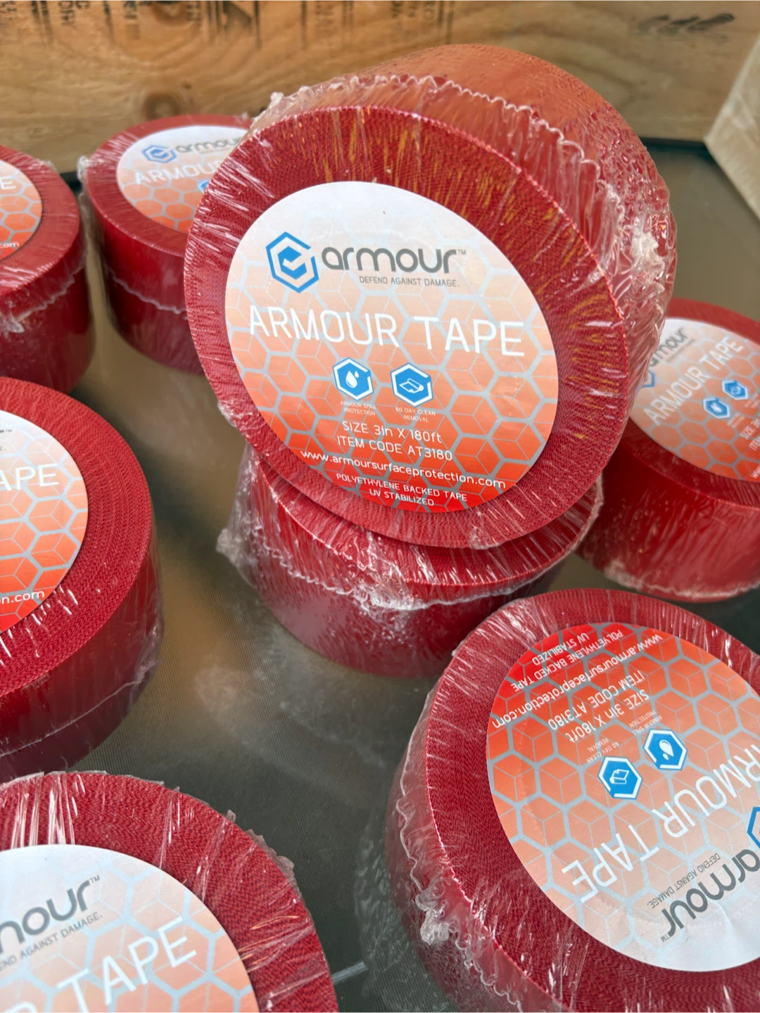 Armour Tape Red 3in X 180ft