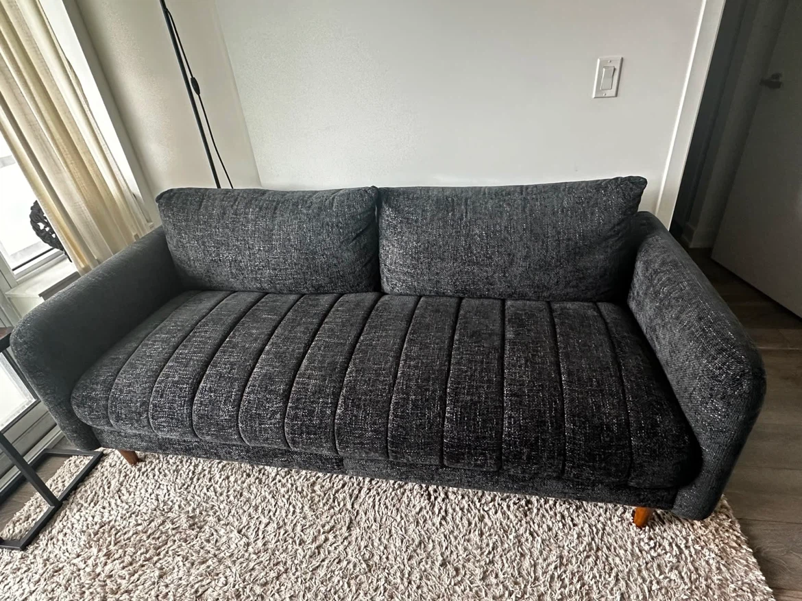 Dark Grey Tufted Sofa