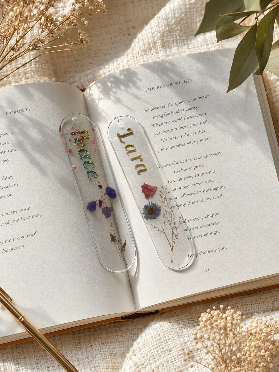 Handmade Resin Bookmark