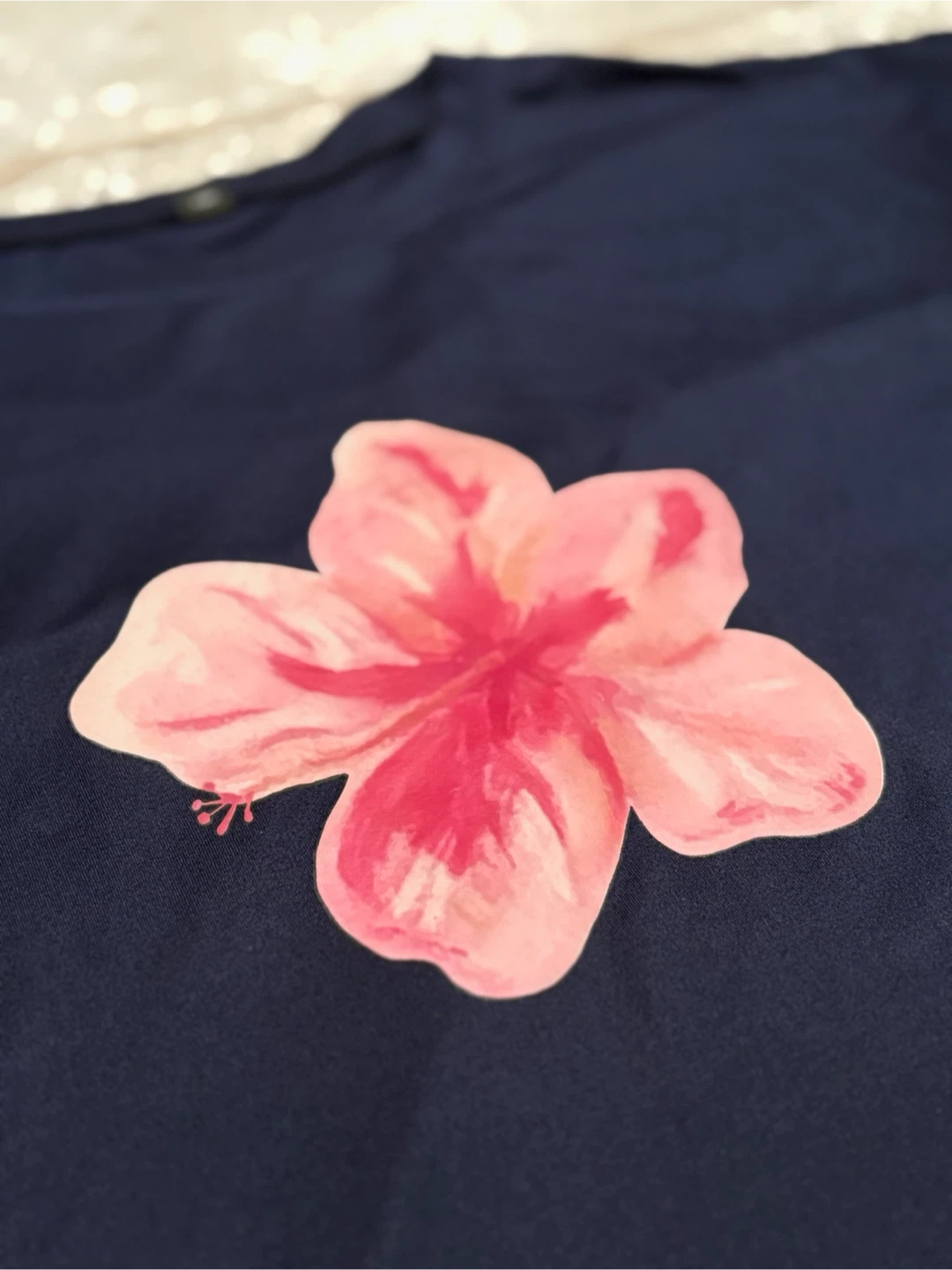 🌺Navy Blue Hibiscus Graphic Tee - photo 4