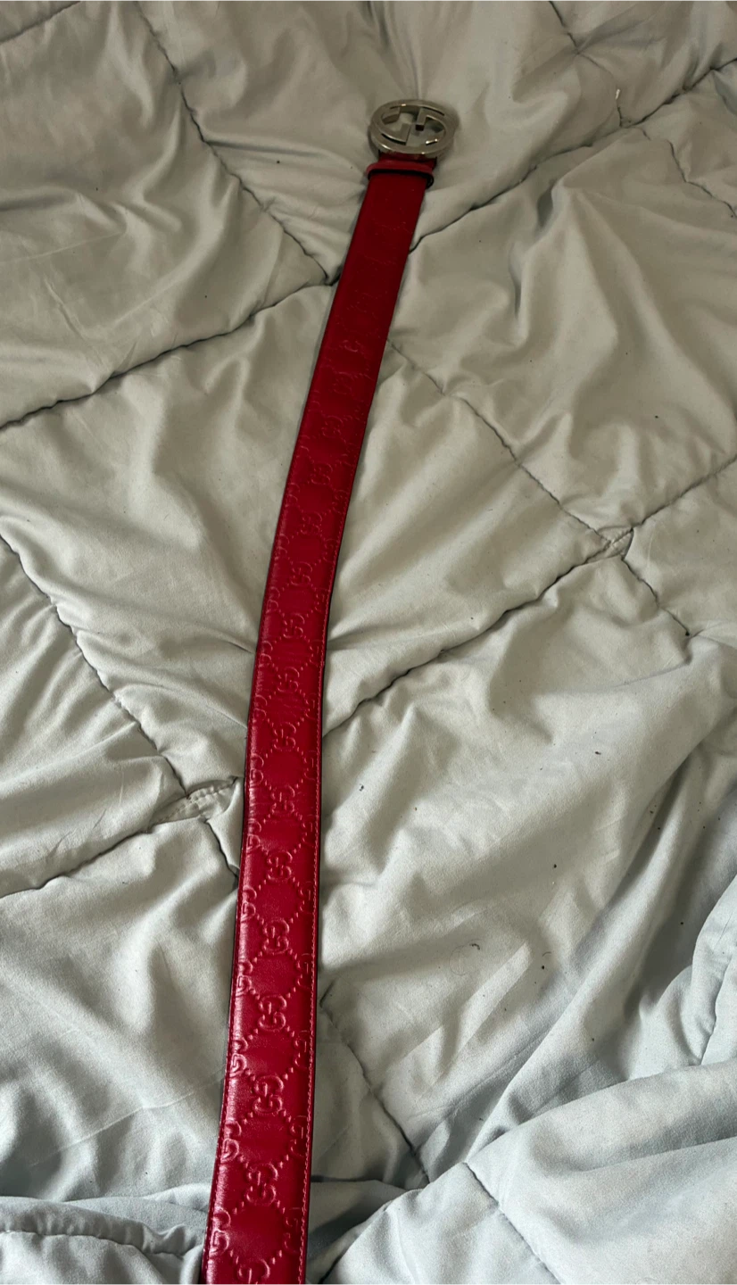 Red Gucci Monogram Belt One size - photo 4