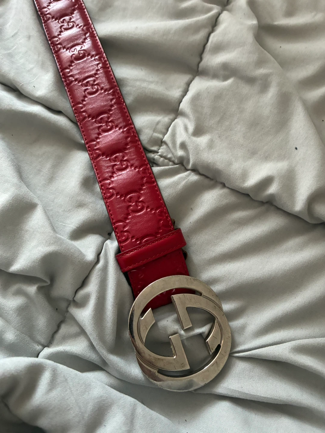 Red Gucci Monogram Belt One size - photo 2