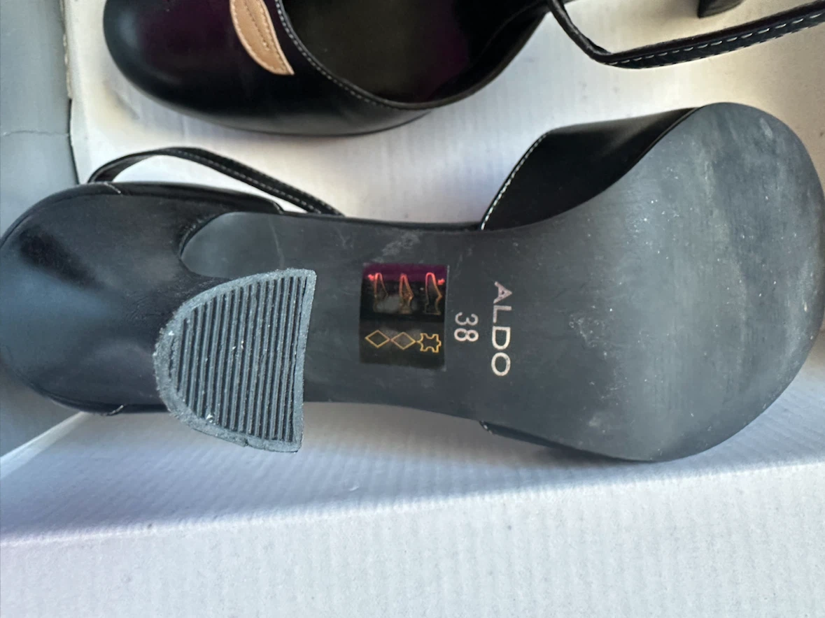 Vintage Aldo Black Floral High Heels - Size 8 - photo 3
